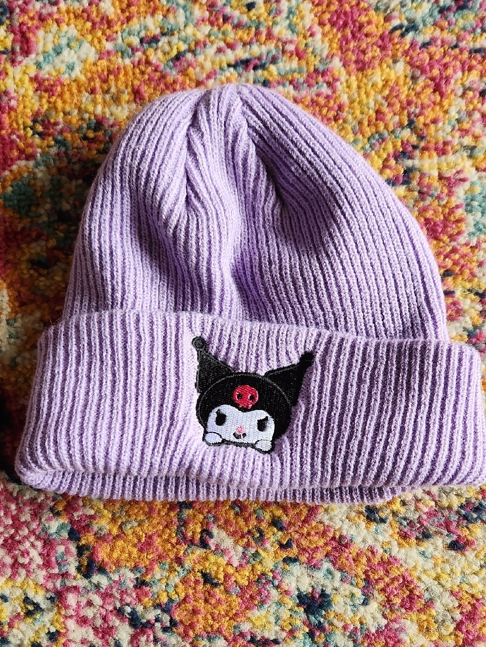 Kids Lavender Beanie Kuromi